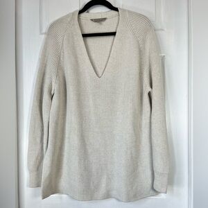 Athleta wool blend v neck sweater size M